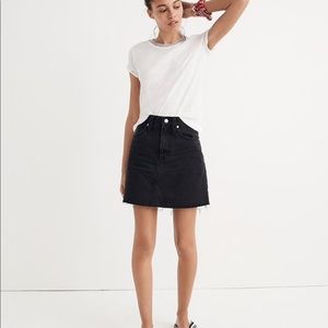Madewell denim frisco mini skirt in lunar wash